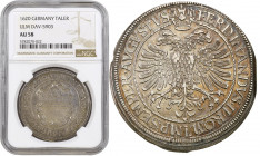 World coins 
WORLD COINS

Germany. Ulm - city. Taler (thaler) 1620 NGC AU58 (MAX) 

Aw.: Zdobiony herb miasta Ulm. W otoku: MONETA ARGENT REIP VL...