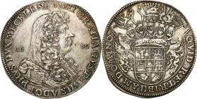 World coins 
WORLD COINS

Germany. Mecklenburg-Gustrow. Gustav II Adolf (1636-1695) Taler (thaler) 1680 - RARITY 

Aw.: Popiersie opancerzone w p...