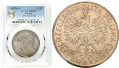 Poland II Republic - Circulation coins
POLSKA / POLAND / POLEN / POLOGNE / POLSKO

II RP. 10 zloty 1933 głowa kobiety PCGS MS62 

Doskonale zacho...