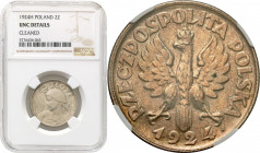 Poland II Republic - Circulation coins
POLSKA / POLAND / POLEN / POLOGNE / POLSKO

II RP. 2 zlote 1924 literka H, Birmingham NGC UNC najrzadsza 2 z...