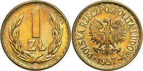 PROBE coins Poland after 1945
POLSKA / POLAND / POLEN / PATTERN / PROBE / PROBAIII RP. PROBE / SPECIMEN

PROBE brass 1 zloty 1957 mintage only 100 ...