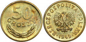 PROBE coins Poland after 1945
POLSKA / POLAND / POLEN / PATTERN / PROBE / PROBAIII RP. PROBE / SPECIMEN

PROBE brass 50 groszy - groschen 1949 mint...