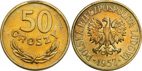 PROBE coins Poland after 1945
POLSKA / POLAND / POLEN / PATTERN / PROBE / PROBAIII RP. PROBE / SPECIMEN

PROBE brass 50 groszy - groschen 1957 mint...