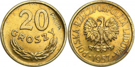 PROBE coins Poland after 1945
POLSKA / POLAND / POLEN / PATTERN / PROBE / PROBAIII RP. PROBE / SPECIMEN

PROBE brass 20 groszy - groschen 1957 mint...