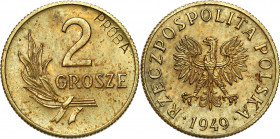 PROBE coins Poland after 1945
POLSKA / POLAND / POLEN / PATTERN / PROBE / PROBAIII RP. PROBE / SPECIMEN

PROBE brass 2 grosze 1949 mintage only 100...
