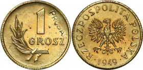 PROBE coins Poland after 1945
POLSKA / POLAND / POLEN / PATTERN / PROBE / PROBAIII RP. PROBE / SPECIMEN

PROBE brass 1 Grosz (Groschen) 1949 mintag...
