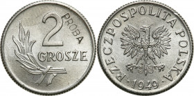 PROBE coins Poland after 1945
POLSKA / POLAND / POLEN / PATTERN / PROBE / PROBAIII RP. PROBE / SPECIMEN

PROBE aluminium 2 grosze 1949 mintage only...
