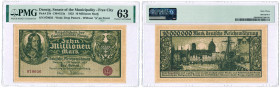 Banknotes
POLSKA / POLAND / POLEN / PAPER MONEY / BANKNOTE

Gdansk (Danzig) 10 milionów mark 1923 bez oznaczenia serii PMG 63 

Odmiana bez oznac...