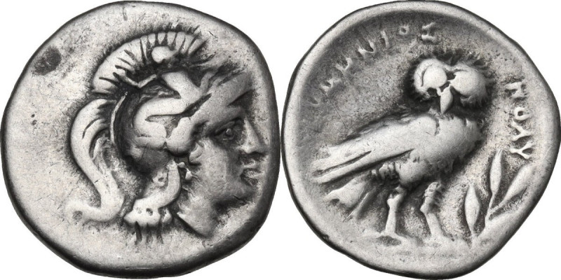 Greek Italy. Southern Apulia, Tarentum. AR Drachm, c. 280-272 BC. Struck during ...