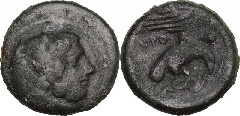 Greek Italy. Bruttium, Kroton. AE 19 mm, second half of 4th century BC. Obv. Hea...