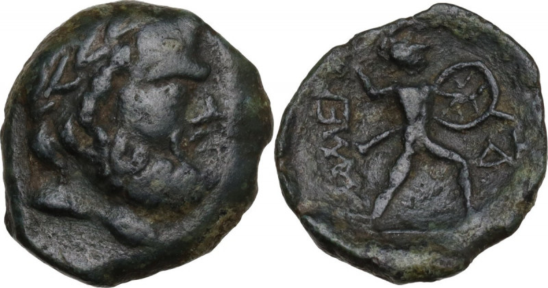Sicily. Messana. The Mamertinoi. AE Pentonkion, 200-55 BC. Obv. Laureate head of...