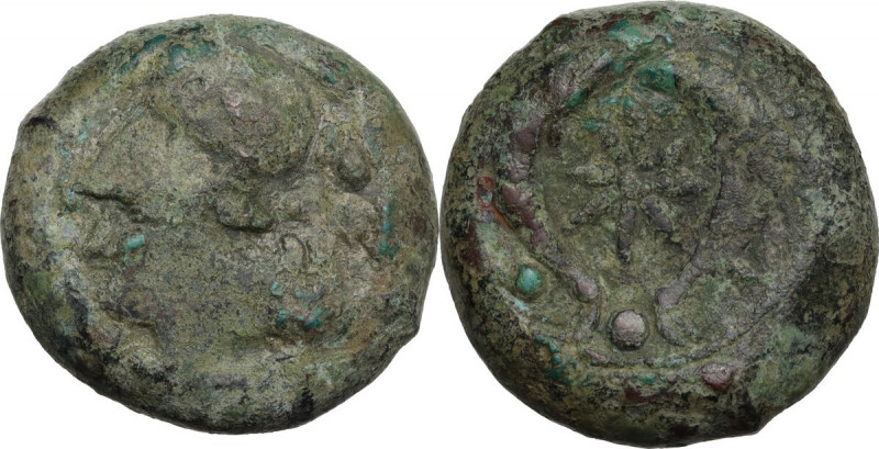 Sicily. Syracuse. Dionysios I (405-367 BC). AE Drachm. Obv. Helmeted head of Ath...