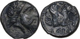 Greek Asia. Mysia, Adramyteion. AE 12 mm, 4th century BC. Obv. Laureate head of Zeus right. Rev. Forepart of Pegasus right. Weber 4950. AE. 1.81 g. 12...