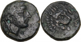 Greek Asia. Troas, Antandros. AE 11 mm, 4th-3rd century BC. Obv. Laureate head of Apollo right. Rev. Head of lion right. SNG von Aulock 1493. AE. 1.64...