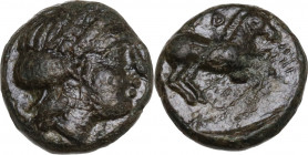 Greek Asia. Troas, Gargara. AE 8 mm, late 3rd-early 2nd century. Obv. Laureate head of Apollo right. Rev. Horse galloping right. SNG von Aulock 1511. ...