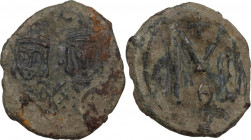 Michael II the Amorian, with Theophilus (820-829). AE Follis. Syracuse mint, 821-829. Obv. Crowned facing busts of Michael, wearing chlamys, and Theop...