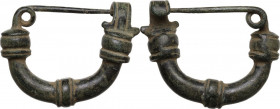 Bronze fibula. Roman period, 1st - 2nd century AD. 38 x 30 mm.