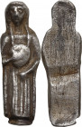 Silver votive figure. Roman period, 1st-3rd century AD. 26 x 9 mm.