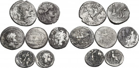 The Roman Republic. Lot of seven (7) unclassified AR coins. AR.