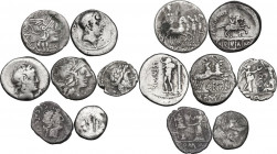 The Roman Republic. Multiple lot of seven (7) unclassified AR coins. AR.