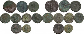The Roman Empire. Multiple lot of nine (9) unclassified AE coins. AE.