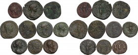 The Roman Empire. Multiple lot of ten (10) unclassified AE coins. AE.