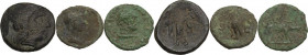 The Roman Empire. Lot of 3 AE Quadrantes, including: Trajan. Good F:F.