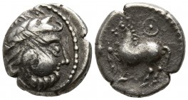Eastern Europe. Imitation of Philip II of Macedon circa 200-0 BC. Drachm AR