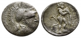 Bruttium. Kroton circa 300-250 BC. Triobol AR