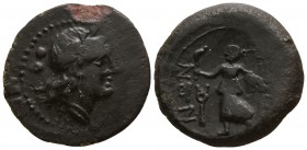 Bruttium. Petelia circa 214-204 BC. Sextans Æ