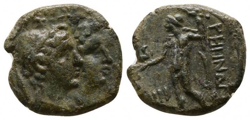 Bruttium. Rhegion Second Punic War, (circa 211-201 BC)..
Tetrachalkon Æ

14mm...