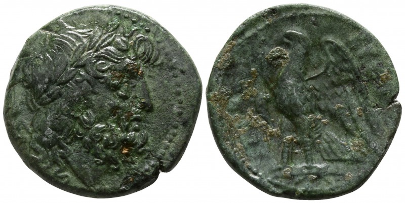 Bruttium. The Brettii circa 214-211 BC.
Reduced Uncia Æ

21mm., 5,81g.

Lau...