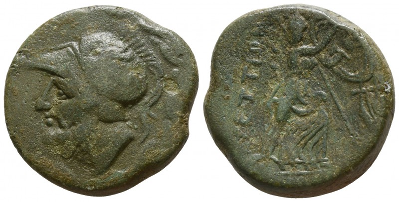 Bruttium. The Brettii circa 208-203 BC.
Double Unit AE

24mm., 14,09g.

Hel...