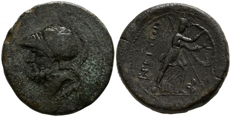 Bruttium. The Brettii circa 208-203 BC.
Double Unit AE

27mm., 16,59g.

Hel...