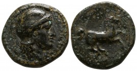 Sicily. Kamarina circa 339-300 BC. Trias Æ