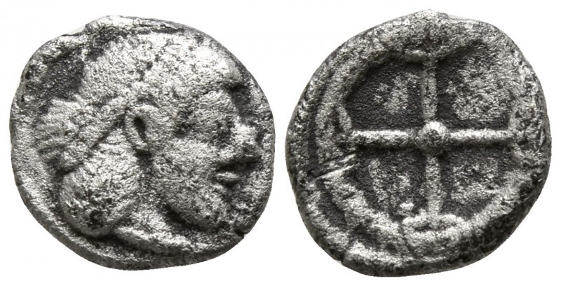 Sicily. Syracuse. Hieron I. 478-466 BC.
Litra AR

8mm., 0,52g.

Diademed he...