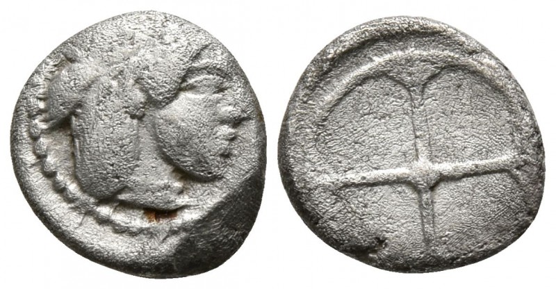 Sicily. Syracuse. Hieron I. 478-466 BC.
Litra AR

7mm., 0,60g.

Diademed he...
