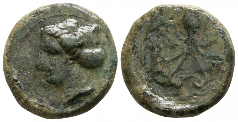 Sicily. Syracuse. Second Democracy circa 466-405 BC.
Hexas AE

13mm., 2,42g....