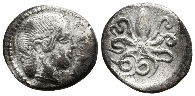 Sicily. Syracuse. Second Democracy 466-405 BC.
Litra AR

11mm., 0,75g.

ΣVR...
