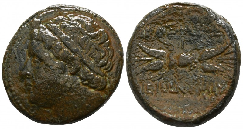 Sicily. Syracuse. Hieronymos 215-214 BC.
Bronze Æ

22mm., 6,84g.

Diademed ...