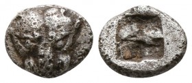 Macedon. Pangaion region  circa 500-480 BC. Hemiobol AR