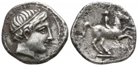 Kings of Thrace. Uncertain mint. Lysimachos 305-281 BC. Tetrobol AR