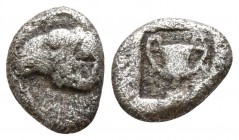 Thraco Macedonian Region. Uncertain circa 500-450 BC. Hemiobol AR