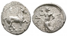 Thessaly. Larissa 420-400 BC. Obol AR