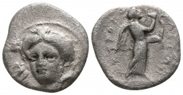 Thessaly. Larissa circa 400 BC. Trihemiobol AR