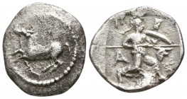 Thessaly. Perrhaebi 450-400 BC. Obol AR