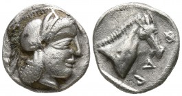 Thessaly. Pharsalos circa 450-400 BC. Foureé Hemidrachm AR