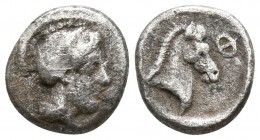 Thessaly. Pharsalos circa 420-350 BC. Hemiobol AR