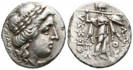 Thessaly. Thessalian League. ΓΑΥΑΝΑ (Gayana) ΠΟΛΥ- (Poly-), magistrates circa 196-146 BC. Attic Drachm AR