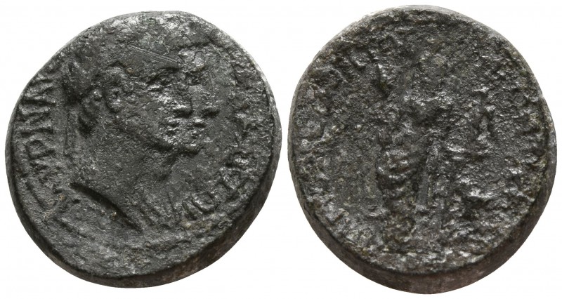 Ionia. Smyrna. Augustus with Livia 27-14 BC.
Bronze Æ

17mm., 6,32g.

Jugat...